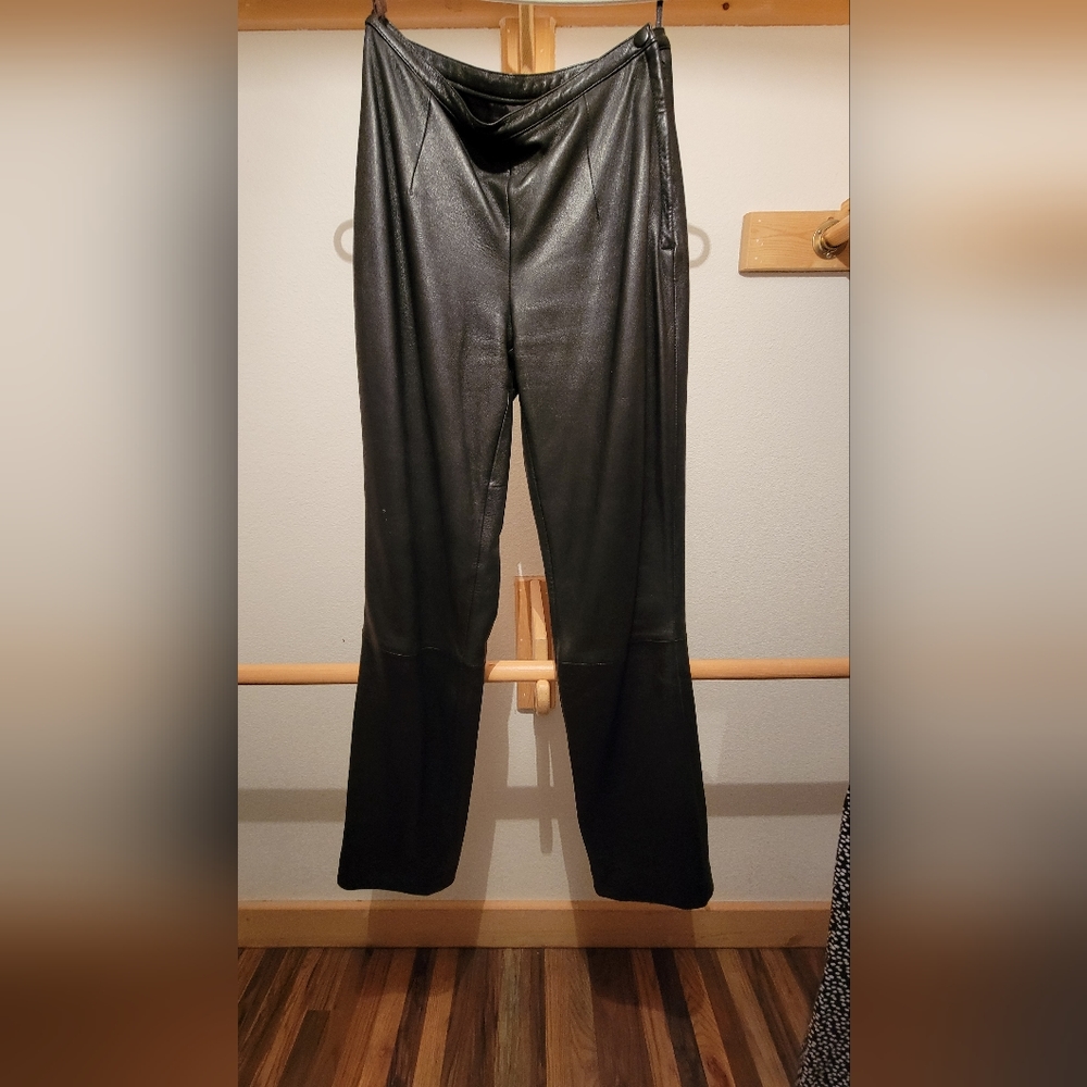 Back leather pants